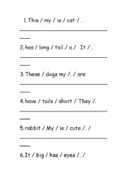 English Worksheet: Correct order