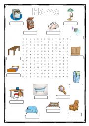 English Worksheet: At home