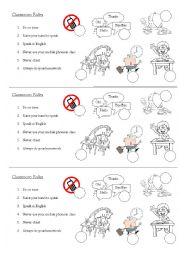 English Worksheet: Classroom Rules