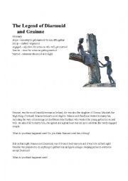 English Worksheet: Irish Legend - Diarmuid and Grainne