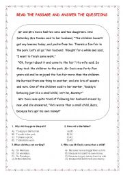 English Worksheet: READING