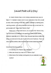 Saint Patricks Day Handout