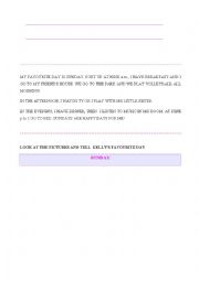 English Worksheet: My favourite day