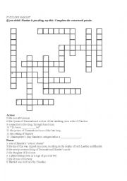 English Worksheet: Puzzling Hamlet