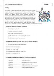 English Worksheet: Test Can - cant / must - mustnt