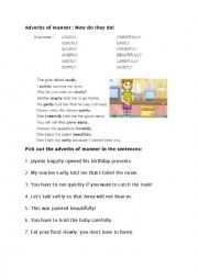 English Worksheet: Adverbs of manner
