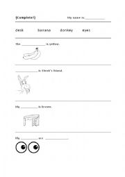 English Worksheet: Complete the sentences