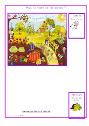 English Worksheet: What is there in the garden?