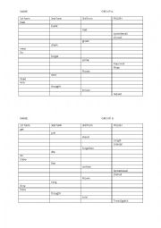 English Worksheet: irregular verbs test