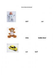 English Worksheet: Toys