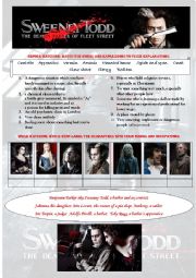 SWEENEY TODD full movie worksheet