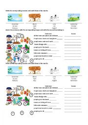 English Worksheet: Seasons