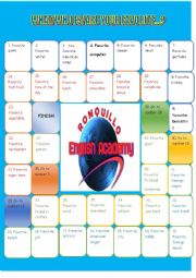 English Worksheet: Whats your favorite...?   FAVORITE BOARD GAME 2