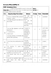 English Worksheet: the present continuous