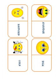 English Worksheet: feelings dominoes