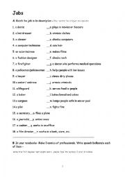 English Worksheet: jobs