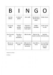 Bingo conversation find someone who 