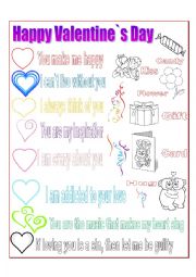 English Worksheet: Happy Valentine`s day