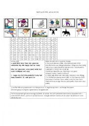 English Worksheet: sporting activities