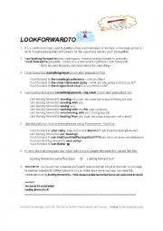 English Worksheet: Looking Forward to - closing phrase for email and conversations