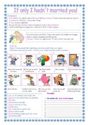 English Worksheet: If only I hadn�t married you!