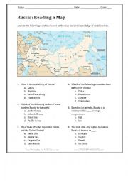 Worksheet about European countries