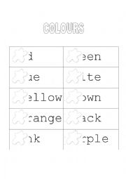 English Worksheet: Colours