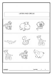 English Worksheet: Wild animals