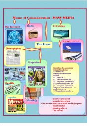 English Worksheet: MASS MEDIA    