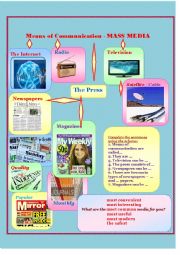 English Worksheet: MASS MEDIA    