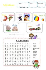 English Worksheet: Adjectives 