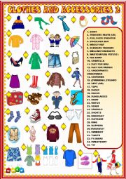 English Worksheet: Clothes and accessories : matching 2