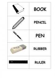 English Worksheet: school things