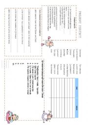 English Worksheet: Present Perfect , since, for, yet, already, just.