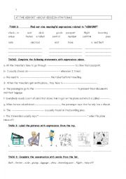 English Worksheet: at the airport