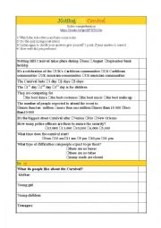 English Worksheet: Notting Hill Carnival