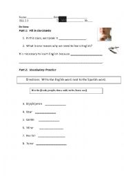 English Worksheet: Pronouns