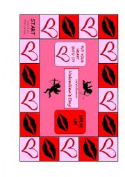 English Worksheet: Valentines Day Conversation Board Game
