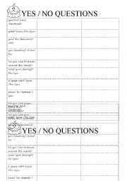 English Worksheet: Yes/No questions