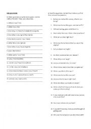 English Worksheet: Wh Questions Practice