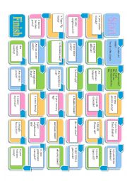 English Worksheet: easy verb to be boardgame