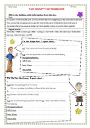 English Worksheet: past simple past progressive