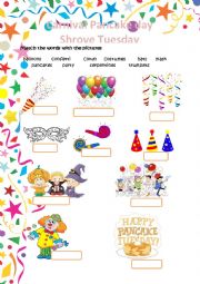 English Worksheet: carnival vocabulary
