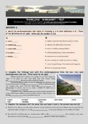 English Worksheet: Travelling