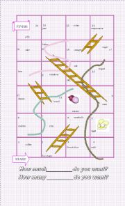 English Worksheet: COUNTABLE AND UNCOUNTABLE BOARDGAME