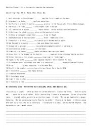 English Worksheet: Relative Clause