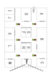 English Worksheet: DIRECTIONS - Conversations and maps - lower intermediate level (street) map 2