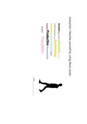 English Worksheet: self describing exercise 
