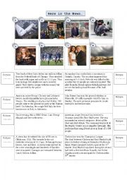 English Worksheet: Here is the news