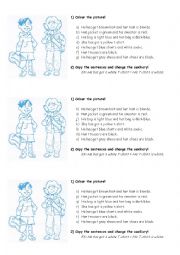 English Worksheet: His/ her clothes